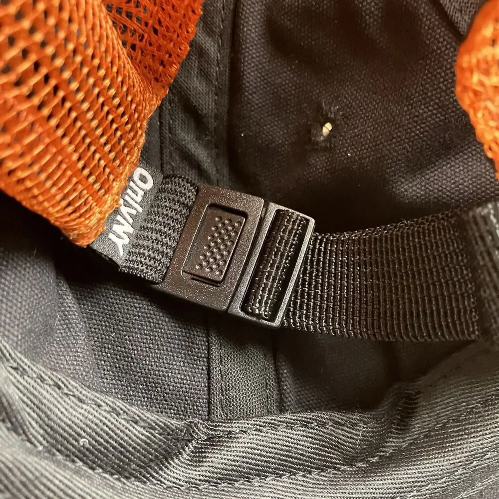 ONLY NY Trucker Adult Hat Black Orange Mesh Strapback Cap Skate Streetwear